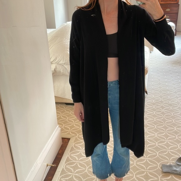 Two Bees Cashmere open front, medium, 100% cashmere, black - Picture 5 of 11